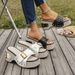 Women's Shoes Large Size Summer New Thick Heel Buckle Metal Buckle Slippers One Strap Beach Sandals_vogvips.com