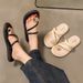 Butterfly Flower Flip-Flops Women, Summer Outdoor Wear, Student Fashion, Durable Non-Slip Flat Toe Post Sandals, Beach_vogvips.com