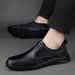 Leather Shoes Dress Casual Shoes Low-top Lace-up Leather Surface Foot Cover Round Head Work Men's Shoes_vogvips.com
