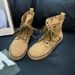 British Style Martin 2024 Autumn New Student Versatile Brown Flat Short Breathable Single Boots For Women_vogvips.com