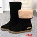 Women's Snow 2024 New Winter Fleece-Lined Thickened Short Boots Non-Slip Warm Bread Cotton Shoes For Outdoor Wear_vogvips.com