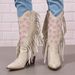 Women’s Shoes Thick Heel Tassel Ladies Boots_vogvips.com