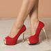 European And American Fashion Peep-toe Stiletto Shoes, Foreign Trade Size 45, Cross-border Sexy High-heeled Sandals With_vogvips.com