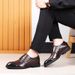 Men's leather sandals Business casual men's hollow trend pointed shoes_vogvips.com