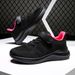 Children's Boys New Flyknit Mesh Sports Breathable Casual Velcro Student Running Shoes Hot Sale_vogvips.com
