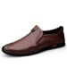 Walking Pattern Casual Leather Shoes Non-slip And Wear-resistant Work Men's Shoes_vogvips.com