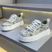 Men's 2025 Spring New Breathable RhinestNewe Lace-Up FashiNew Versatile Thick Sole Low-Top Printed Casual Shoes For Men_vogvips.com