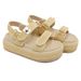 Women’s Shoes Summer New Open Toe Woven Hollow Flat Sandald Roman Shoes Trend Heightening Women's Shoes_vogvips.com