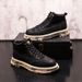 Martin High British Style Ins Mid Top Short Tooling Autumn And Winter Men S Shoes Increase Casual Desert Boots_vogvips.com