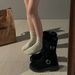 Platform Short Women 2025 New Autumn Winter Suede Western Cowboy Mid-Calf Slim Motorcycle Martin Boots_vogvips.com