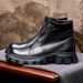 European Warm Series New Fleece-Lined For Men High-Top Leather Shoes British Men's Martin Trendy Motorcycle Boots_vogvips.com