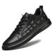 Little White Shoes Men's First Layer Cowhide Low-top Casual Board Shoes Men's Soft-soled Men's Shoes_vogvips.com