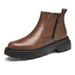 Martin Boots Men's Boots Leather Shoes Men's Black Medium-top Wind Tooling Boots Thick-soled Men's Casual Leather Boots_vogvips.com