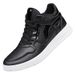 Board Shoes Men's Invisible Inner Height Increase Men's Shoes Cowhide Casual Shoes Student White Board Shoes_vogvips.com