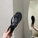2026 Summer New Arrival: Comfortable Easy-to-wear High-heeled Flip-flops A Round Toe Wedge Heel, Versatile And Stylish,_vogvips.com