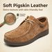Mens Casual Dress Genuine Leather Hand-sewn Loafers Shoes Elegant Mocassins ,casual Sneakers Lace-up_vogvips.com