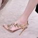 2024 Summer New Golden Branch Jade Leaf Pointed Toe Sandals Women, Thin Heel, Non-Slip, Outdoor Wear, Internet Celebrity_vogvips.com