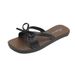 Summer Bowknot Slippers For Women, New Trendy Versatile Sandals, Outdoor Casual Non-slip Beach Shoes_vogvips.com