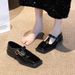 French-style Mary Jane For Women, Spring And Autumn 2024 New Model, Elegant Soft-soled Retro Small Leather Shoes, Large_vogvips.com