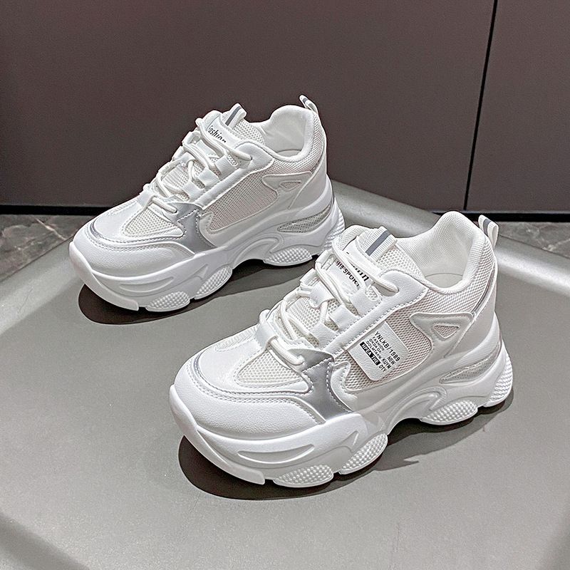Mesh Breathable Thick Soled Dad Shoes For Women New Height Enhancing Net Celebrity Small Casual Sports Shoes For Women_vogvips.com