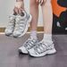 Outdoor Hiking And Running Sports Shoes Women, 2025 New Korean Version Breathable Casual Thick Soled Dad Shoes,_vogvips.com