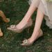 Niche High Heels New Champagne Gold Not Tired Foot Crystal Single Shoes_vogvips.com