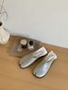 Chic Tabi Split-Toe Mules For Women - Avant-Garde Leather Slip-On Flats, Elegant Indoor Outdoor Comfort Shoes_vogvips.com
