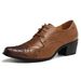 New Middle East Ball High-Heeled Leather Shoes, Men's Fashion Embroidered Lace-Up Cuban Shoes_vogvips.com
