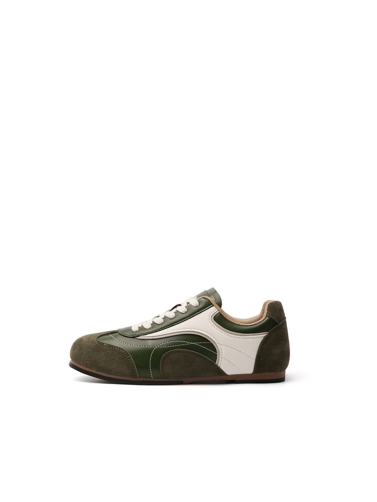 Women's Shoes Retro Color Blocked Flat German Training Shoes, New Autumn, Flat Ballet Platform Sneakers, Athletic Shoes._vogvips.com