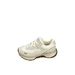 Genuine Leather Mesh Breathable Forrest Gump Thick-Soled Casual Sneakers Height-Increasing Lace-Up White Shoes For Women_vogvips.com