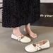 Niche Soft Sole Round Head Flat Bottom Mary Jane Shoes Women's Versatile Grandma Shoes Doudou Shoes Single Shoes_vogvips.com