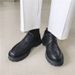 Euro Step Beijiang Wolf Large Leather British Style Thick Sole Brogue Trendy Men's Fashion Shoes_vogvips.com