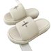 SMFK Cross Flower Buckle For Outdoor 2025 Summer Thick Sole Height Increasing One-Strap Slippers Beach Sandals Women_vogvips.com