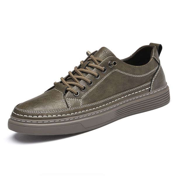 Retro Men's Board Shoes Platform Low-top Casual Shoes Small Leather Shoes Men_vogvips.com