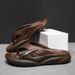 Men's Soft Soled Driving Flip Flops Summer Outdoor Casual Beach Shoes Thick Soled Walking on Clouds Feel_vogvips.com