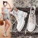 Women's Martin 2025 New Thick-Soled Spring And Autumn Summer Short Workwear Western Denim Boots_vogvips.com
