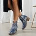 New 2025 Autumn Winter Short With Pointed Square Heel And Side Zipper Plus Size Martin Fashion Women's Boots_vogvips.com