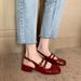 Women's Shoes Studiolee Retro Square Toe Shallow Double Breasted Back Empty Closed Toe Sandals Mary Jane Sandals_vogvips.com