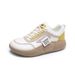 Women's White Chunky Sneakers - Thick Sole Platform Shoes For Spring, Fashionable Casual & Streetwear Shoes_vogvips.com