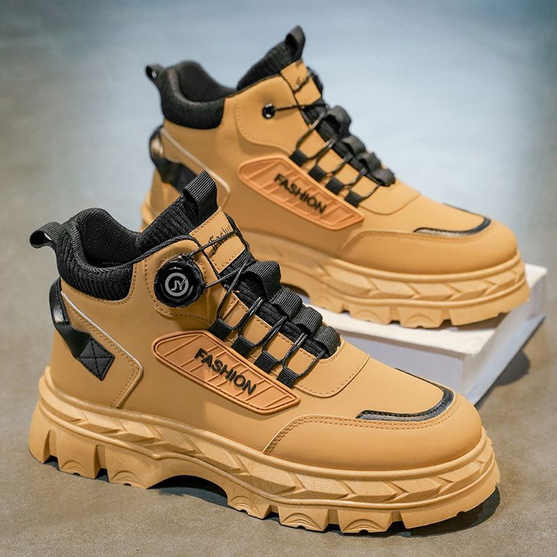 Men's Shoes High Top Martin Boots Men's Style Retro Platform Tooling Shoes Casual Short Boots_vogvips.com