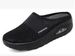 2025 Summer Oversized Baotou Half Slippers Mesh Cloth Heels Free Step Women's Flat Shoes_vogvips.com