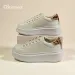 Casual OKIMOZ Leopard Print Patchwork Platform White Sneakers Height Increasing Versatile Running Sneaker Designer Shoes_vogvips.com