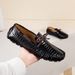 2025 Summer Large Crocodile Lightweight Bean Trendy Style Casual Driving Leather Shoes Men's_vogvips.com