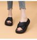 Women's Outdoor Slippers 2025 Summer New Thick Non-Slip Cross Strap Soft Sole Casual Beach Sandals_vogvips.com
