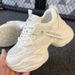 genuine Leather Breathable Height-increasing Dad Shoes For Petite Women, Thick-soled Women's Mesh_vogvips.com
