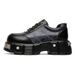 Paris 7cm Thick Sole Heightening Big Head Derby Shoes Men's Thick Sole Round Head Small Leather Shoes Metal Retro Muffin Dad Shoes_vogvips.com