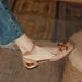 Handmade Shoes, Original Design, Niche On Instagram ~ Women's Summer Sandals With Horsebit Buckle, Closed Toe, Retro_vogvips.com