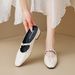 Weiwei Girl 958 2 Women's Square Toe Half Slippers French Style Summer Outerwear One Strap Pleated Silver Closed Toe Single Shoes_vogvips.com