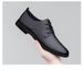 Men's Single-layer Pointed Casual Leather Shoes Lace-up Formal Leather Shoes_vogvips.com