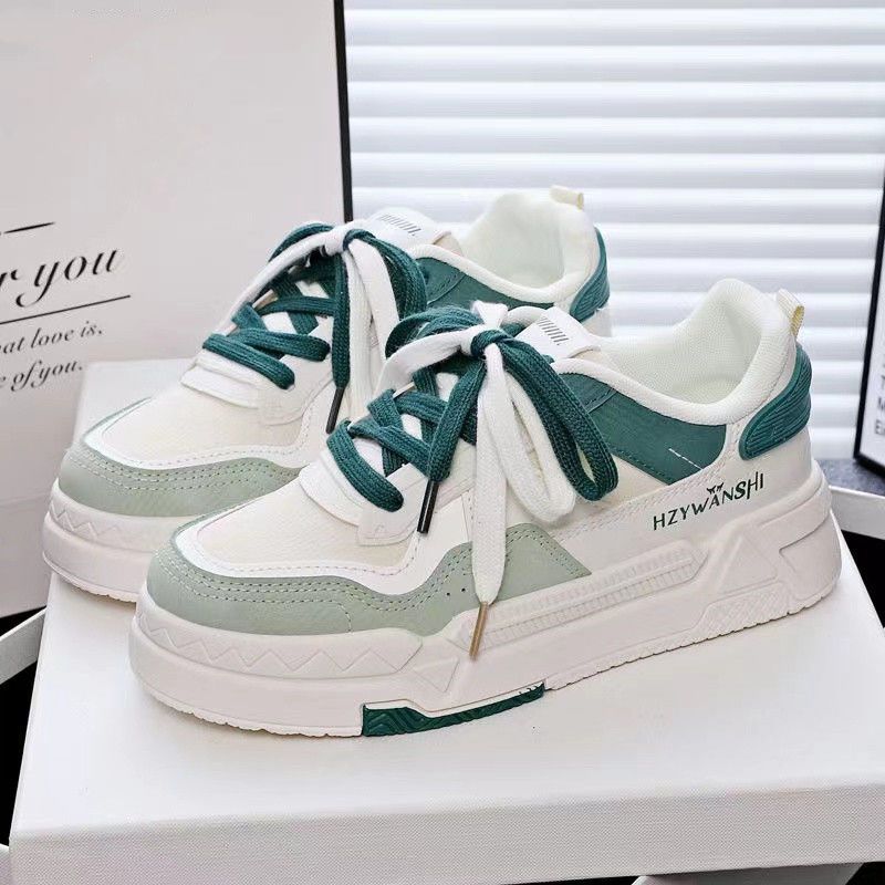 Thick Soled White Shoes For Female Students New Sports All Match Niche Design Casual Sneakers_vogvips.com